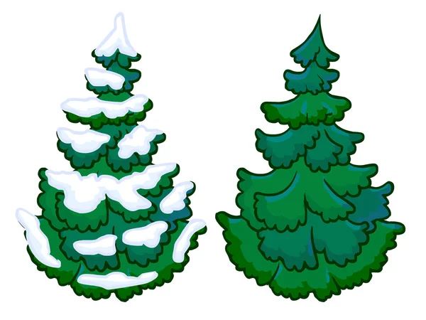 Ilustracja kreskówka drzewa świerk — Zdjęcie stockowe