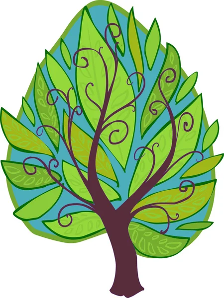 Мультфільм дерево. ізольовані — стоковий вектор