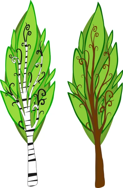 Мультфільм дерево. ізольовані — стоковий вектор