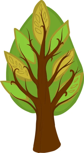 Kreslený strom. samostatný — Stockový vektor