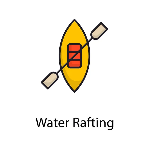 Water Rafting Vector Filled Outline Icon Design Illustration Sports Awards — Foto de Stock