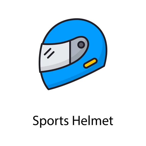 Sports Helmet Vector Filled Outline Icon Design Illustration Sports Awards — Fotografia de Stock