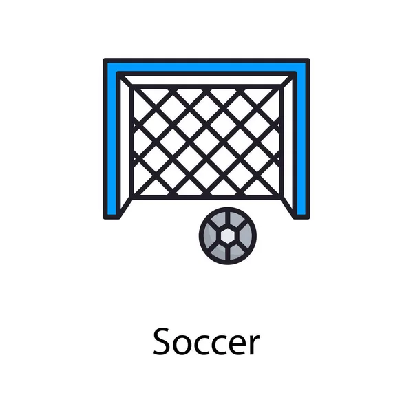 Soccer Vector Filled Outline Icon Design Illustration Sports Awards Symbol — Foto de Stock