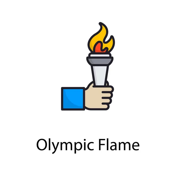 Olympic Flame vector filled outline Icon Design illustration. Sports And Awards Symbol on White background EPS 10 File