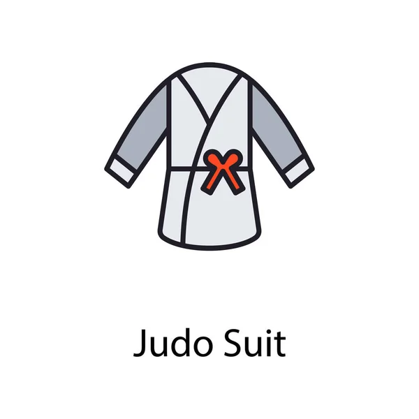 Judo Suit vector filled outline Icon Design illustration. Sports And Awards Symbol on White background EPS 10 File