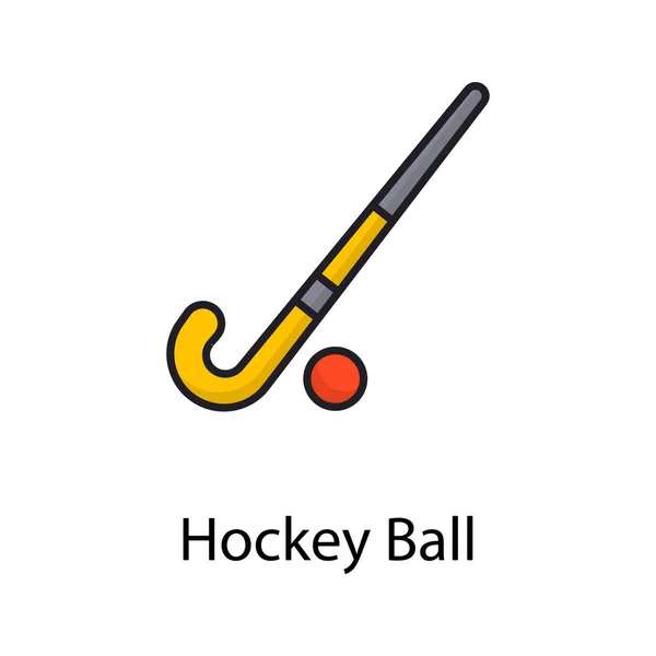 Hockey Ball Vector Filled Outline Icon Design Illustration Sports Awards — Stockfoto