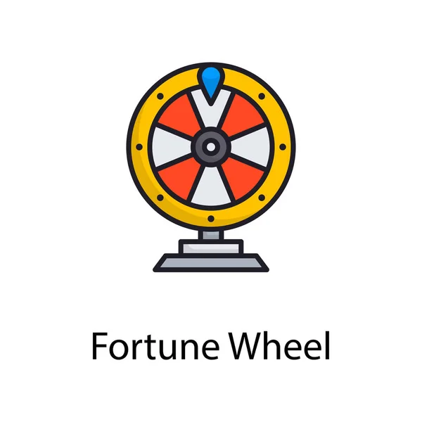 Fortune Wheel Διάνυσμα Γεμάτο Περίγραμμα Εικονίδιο Σχεδιασμός Εικόνα Αθλητισμός Και — Φωτογραφία Αρχείου