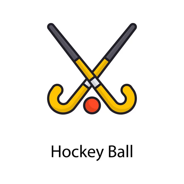 Hockey Ball Vector Filled Outline Icon Design Illustration Sports Awards — Fotografia de Stock