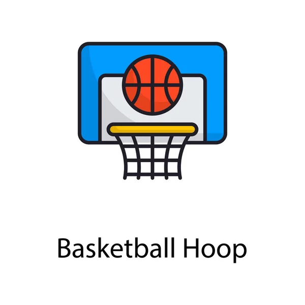 Basketball Hoop vector filled outline Icon Design illustration. Sports And Awards Symbol on White background EPS 10 File