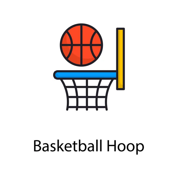 Basketball Hoop Vector Filled Outline Icon Design Illustration Sports Awards — Stok fotoğraf