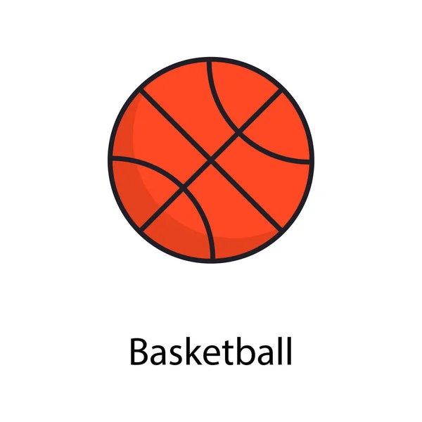 Basketball Vector Filled Outline Icon Design Illustration Sports Awards Symbol — Foto Stock