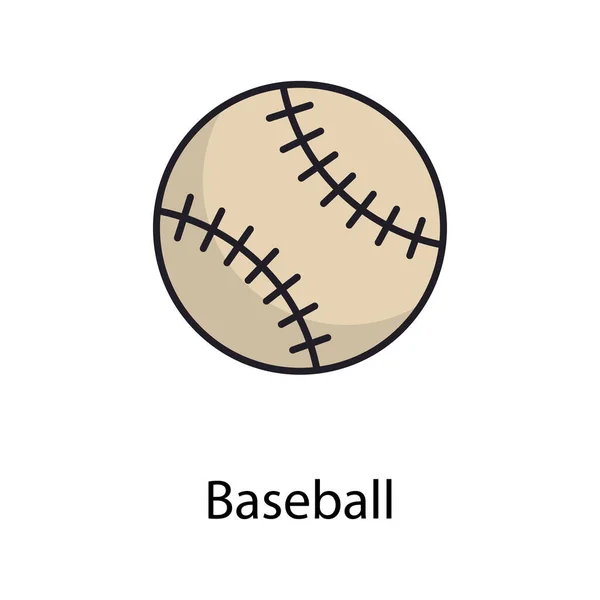 Baseball Vector Filled Outline Icon Design Illustration Sports Awards Symbol — Stockfoto