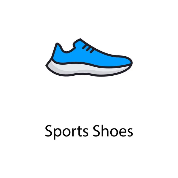 Αθλητικά Παπούτσια Διάνυσμα Γεμάτο Περίγραμμα Εικονίδιο Σχεδιασμός Εικονογράφηση Αθλητισμός Και — Φωτογραφία Αρχείου