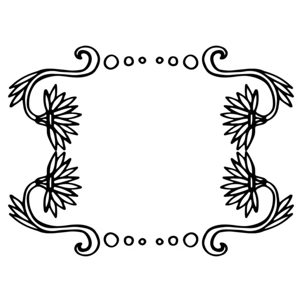 Marco floral vintage en estilo dibujado a mano para diseños de portada de cuaderno. — Vector de stock