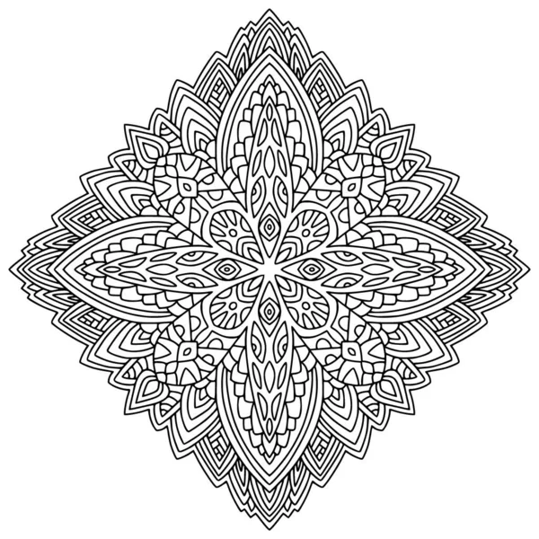 Ethnic Mandala ornament. Coloring book page.
