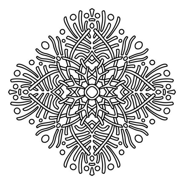 Ornement Mandala Pour Les Projets Tatouage Gravure Livre Colorier — Image vectorielle