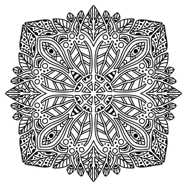 Mandala Ornament Tattoo Engraved Coloring Book Projects Royalty Free Stock Illustrations