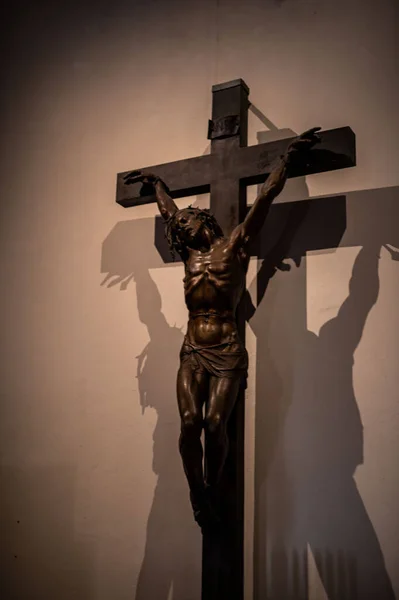Crucifix Jésus Dans Église San Francesco Terni — Photo