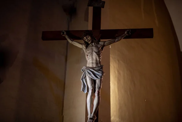 Kruisbeeld Van Jezus Kerk Van San Francesco Terni — Stockfoto