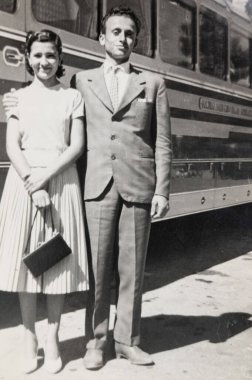 Terni, İtalya 14 Mayıs 1960: 60 'larda aile portresi