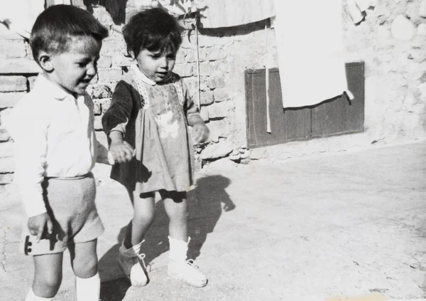 Terni Itália Agosto 1960 Retrato Crianças Dos Anos Livre — Fotografia de Stock