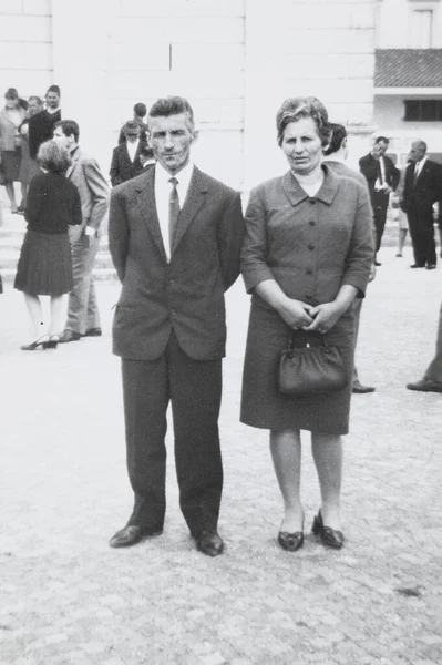 Terni Italie Mai 1960 Portrait Famille Dans Les Années — Photo