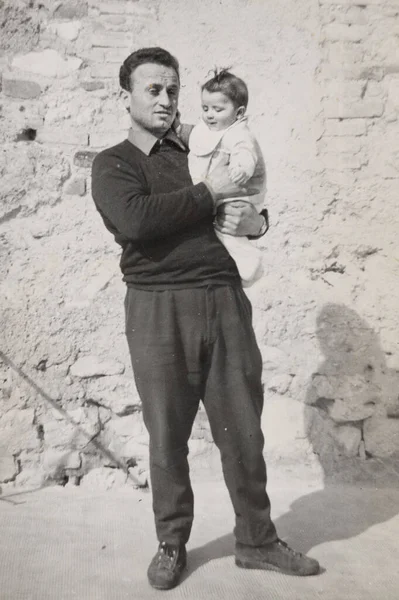 Massa Martana Itália Setembro 1960 Retrato Namorados Abraçando Uns Aos — Fotografia de Stock