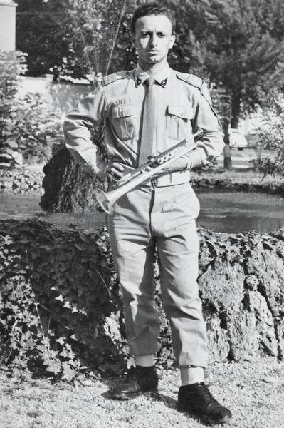 Terni Itália Marcha 1960 Retrato Dos Militares Posando Anos — Fotografia de Stock