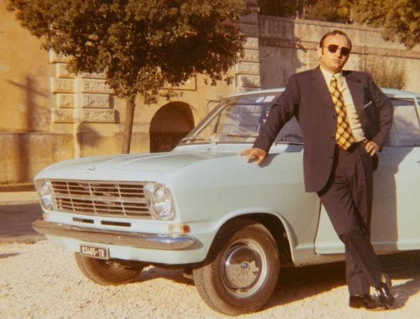 Terni Italie Septembre 1970 Portrait Chauffeur Mariage Dans Les Années — Photo