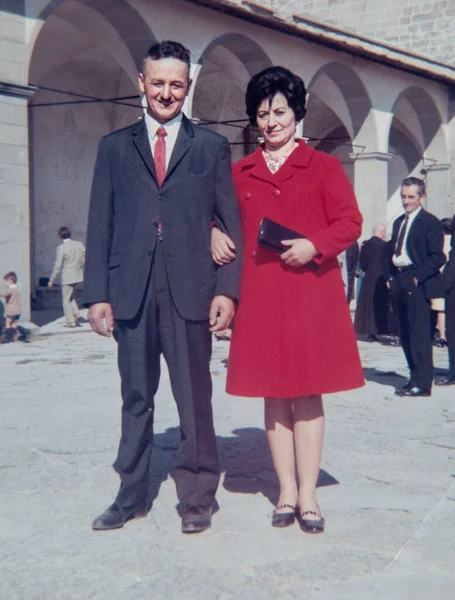 Terni Itália Setembro 1970 Retrato Convidados Casamento Década — Fotografia de Stock