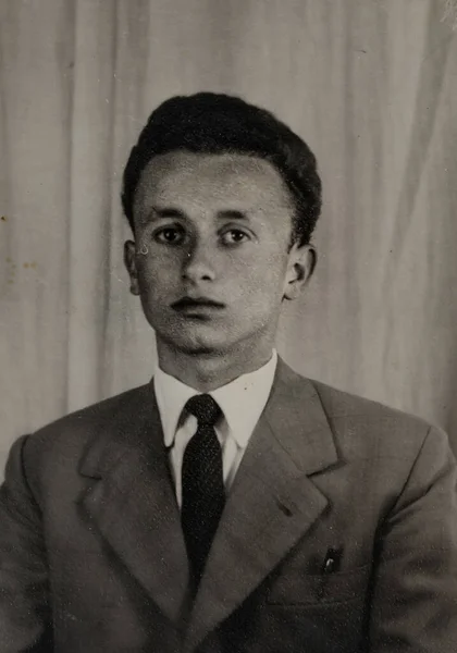 Terni Itália Maio 1960 Retrato Homem Posando Anos — Fotografia de Stock