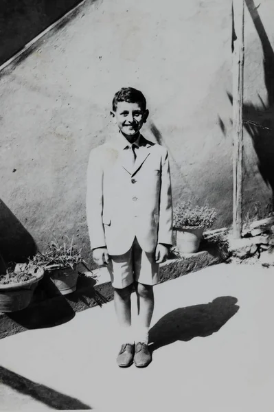 Terni Italy Може Бути 1960 Портрет Дитини Подає — стокове фото