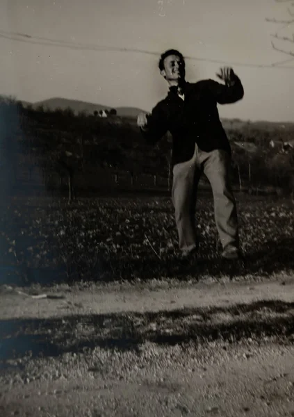 Terni Itália Maio 1962 Retrato Menino Posando Anos — Fotografia de Stock