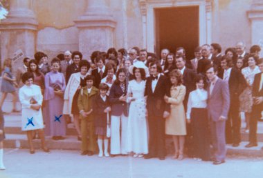Terni, İtalya 10 Mayıs 1970: 70 'lerdeki bir törenin portresi