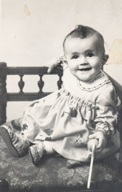 Terni, İtalya 10 Mayıs 1940: 40 'larda küçük bir kızın portresi
