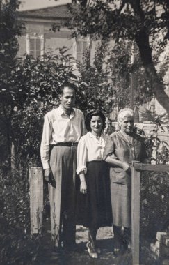 Terni, İtalya 15 Ekim 1940: 40 'larda bir ailenin portresi