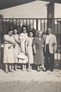 Terni, İtalya 15 Ekim 1940: 40 'larda bir ailenin portresi