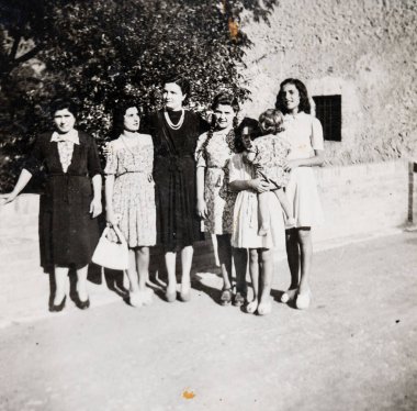 Terni, İtalya Haziran 05: 1940: 40 'lardaki insanların portresi