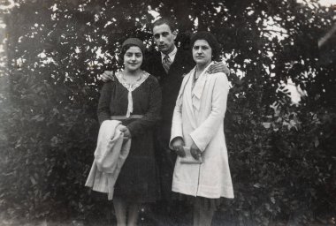Terni, İtalya 15 Ekim 1940: 40 'larda bir ailenin portresi