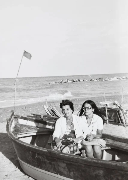 Cervia Itália Junho 1960 Retrato Pessoas Década — Fotografia de Stock