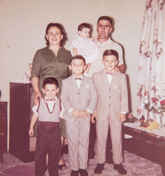 Ohaio America Giugno 1970 Ritratto Famiglia Negli Anni — Foto Stock