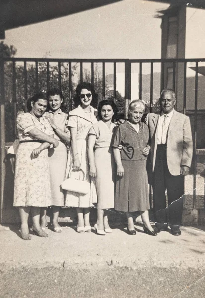 Terni Italie Octobre 1940 Portrait Une Famille Dans Les Années — Photo