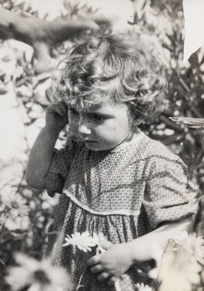 Terni Italie Mai 1940 Portrait Une Petite Fille Dans Les — Photo