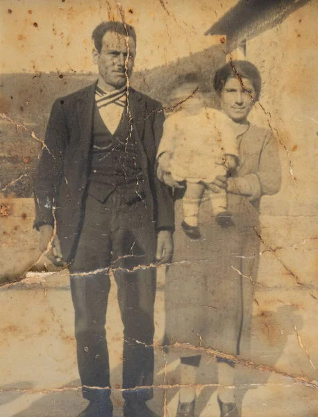 Terni Itália Outubro 1940 Retrato Uma Família Nos Anos — Fotografia de Stock