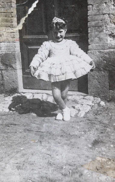 Terni Itália Maio 1940 Retrato Uma Menina Década — Fotografia de Stock