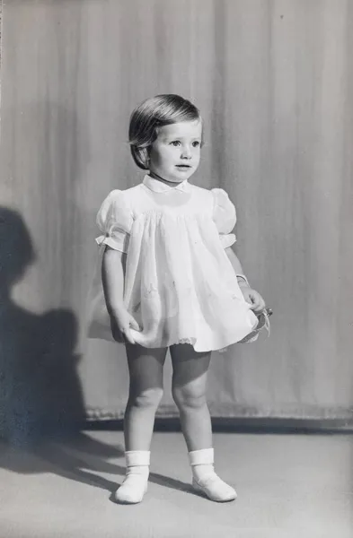 Terni Ιταλία Μαΐου 1940 Πορτρέτο Ενός Μικρού Κοριτσιού Στη Δεκαετία Εικόνα Αρχείου