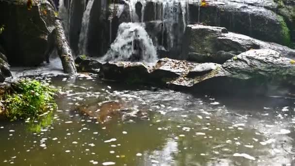 Cascada de fosso castello en soriano chia — Vídeos de Stock