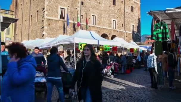 Terni Włochy Listopad 2021 Targ Miejski Świeżym Powietrzu Mieście Terni — Wideo stockowe