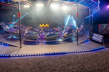 Terni, İtalya 17 Aralık 2021: Eğlence amaçlı eğlence fuarı