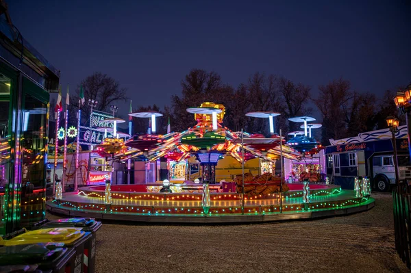 Terni Italy December 2021 Terni Funfair Attractions Fun — Stock Photo, Image